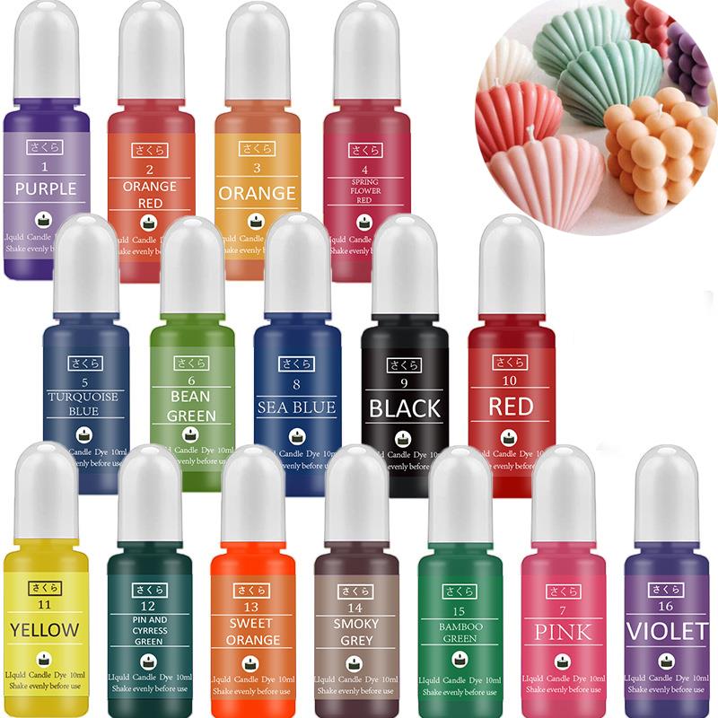 Soy Wax Pillar Blend - 10ml/Bottle Candle Wax Pigment Colorant Non-Toxic