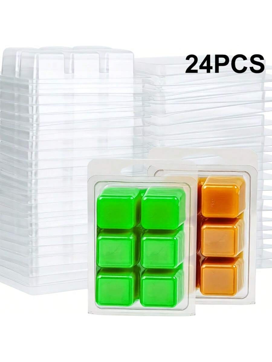 Candle Making Reno - 12/24 Pieces Rectangular 6-Hole Clear Plastic