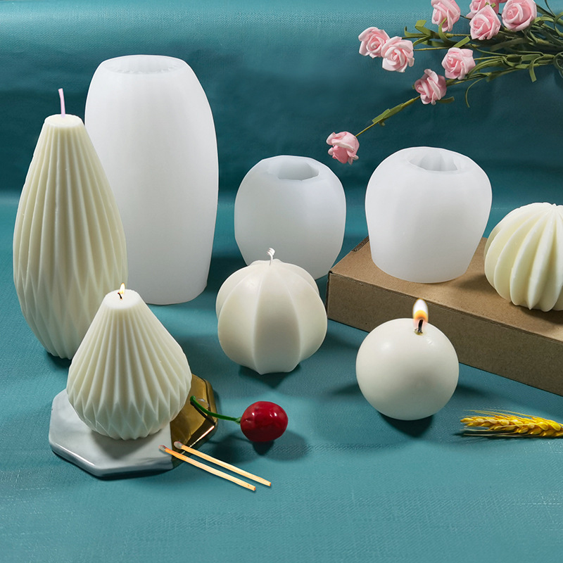 Candle Making Bath - 3D Silicone Candle Molds Geometric Shape