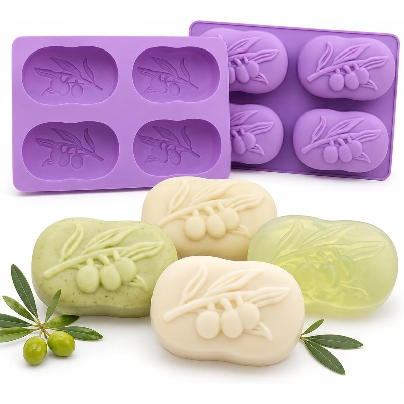 Candle Making Bath - Olive Branch Silicone Mold For Soap