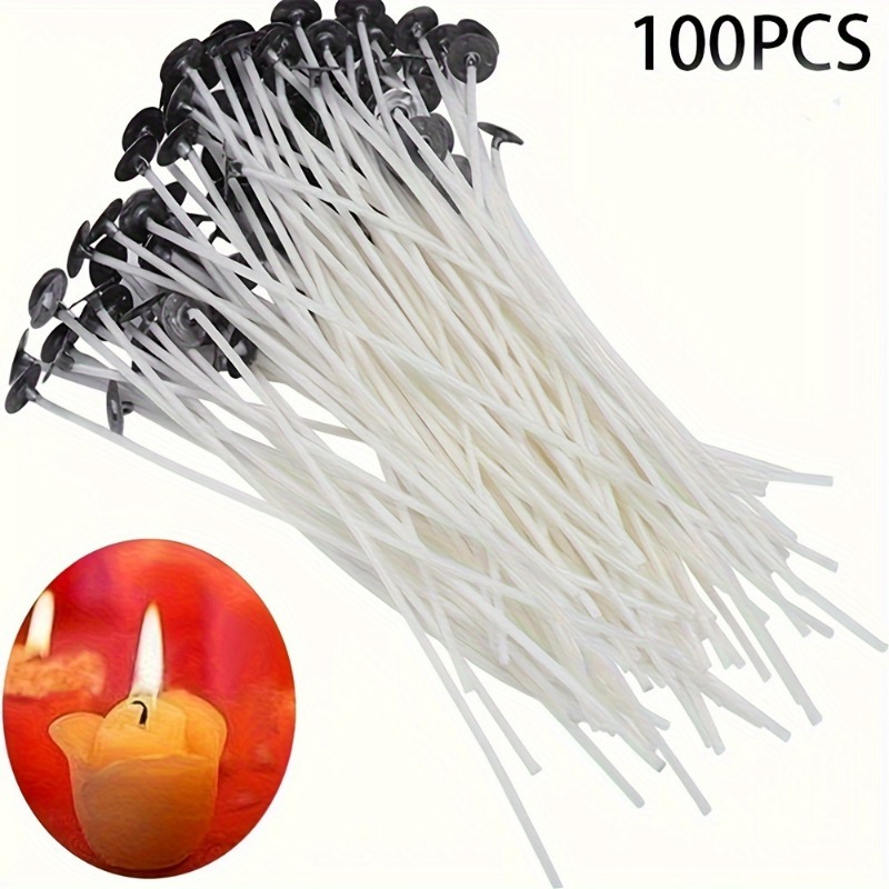 6-20cm 100pc Smokeless Candle  - Cotton Wick Pre Tabbed review and price