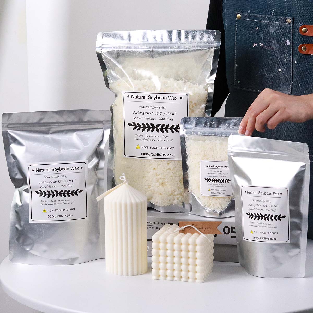 100/250/500/1000g Natural Soy  - Candle Making Soy Wax review and price