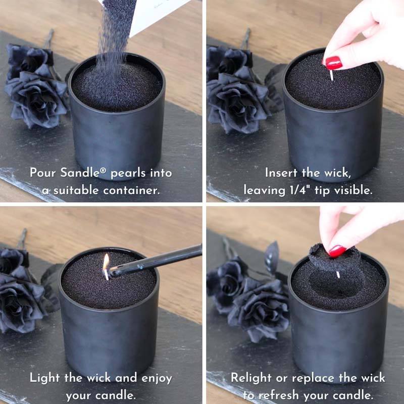 Black Candle Sand with Wick, 2 - Candle Making Reno review and price